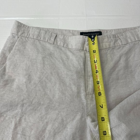 BananaRepublic linen cotton beige  Bermuda shorts. SIZE 6 - Picture 16 of 16